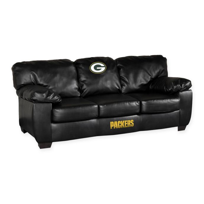 Nfl Green Bay Packers Black Leather Classic Sofa Bed Bath Beyond