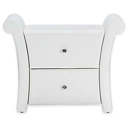 Victoria Upholstered Nightstand in White