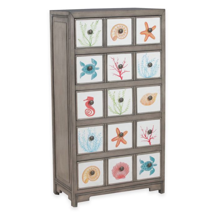 Calabash 5 Drawer Storage Cabinet With Sea Life Print Bed Bath Beyond