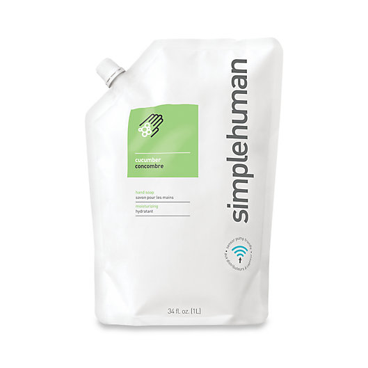 Alternate image 1 for simplehuman® Moisturizing Liquid Hand Soap 34 oz. Refill Pouch in Cucumber