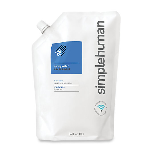 Alternate image 1 for simplehuman® Moisturizing Liquid Hand Soap 34 oz. Refill Pouch in Spring Water