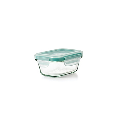 OXO Good Grips&reg; 4 oz. Smart Seal  Rectangle Glass Container. View a larger version of this product image.