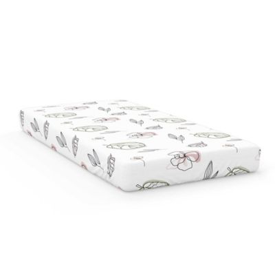 black floral crib sheet