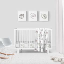 Goumi® Organic Cotton  Abstract Floral 3-Piece Crib Bedding Set