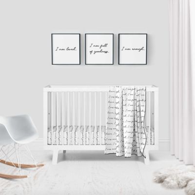 black white crib bedding