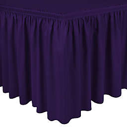 Shirred 11-Foot Polyester Table Skirt in Purple