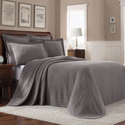 Williamsburg Abby Queen Bedspread in Grey