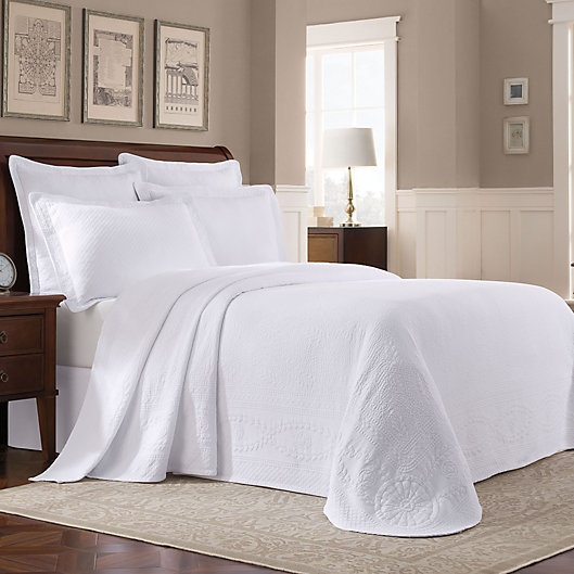Williamsburg Abby Bedspread Bed Bath, White Queen Bedspread
