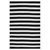 Fab Habitat Nantucket Stripe 4&#39; x 6&#39; Indoor/Outdoor Area Rug in Black/White