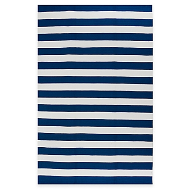 Fab Habitat Nantucket Stripe 6&#39; x 9&#39; Indoor/Outdoor Area Rug in Blue/White. View a larger version of this product image.