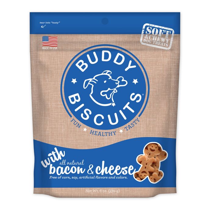 Buddy Biscuits Original Soft and Chewy 6 oz. Bacon and Cheese Flavor