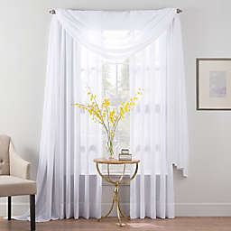 Smart Sheer™ 84-Inch Insulated Crushed Voile Sheer Curtain Panel in White (Single)