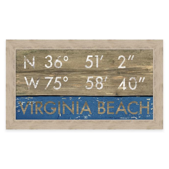 Virginia Beach, Virginia Coordinates Framed Wall Art Bed Bath & Beyond