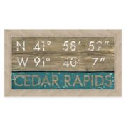 Cedar Rapids Coordinates 16-Inch x 28-Inch Framed Giclée Print