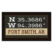 Fort Smith, Arkansas Coordinates 28-Inch x 16-Inch Framed Wall Art