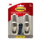 Alternate image 0 for 3M Command&trade; Large Metal Hooks in Brushed Nickel (Set of 2)