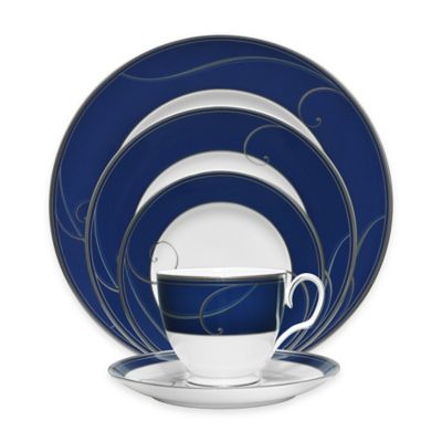 Noritake&reg; Platinum Wave Indigo 5-Piece Place Setting