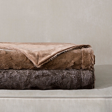 Madison Park Zuri Oversized Reversible Faux-Fur Throw. View a larger version of this product image.