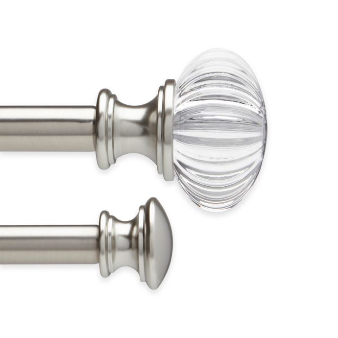 Umbra Stella Aura Adjustable Double Curtain Rod Set In Brushed Nickel Bed Bath And Beyond Canada