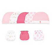 Baby Vision&reg; Luvable Friends&trade; Size 0-6M 8-Piece Cap and Mitten Set in Pink