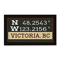 Victoria, Canada Coordinates 28-Inch x 16-Inch Framed Giclee Print
