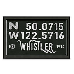 Whistler, Canada Coordinates 28-Inch x 16-Inch Framed Giclee Print