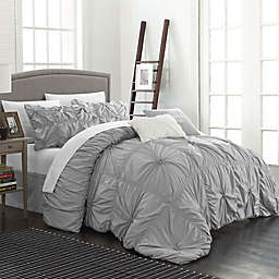 Chic Home Hilton 6-Piece Queen Comforter Set in Silver