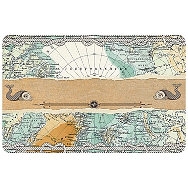 The Softer Side of Weather Guard&trade; Nautical Map 23&quot; x 36&quot; Kitchen Mat. View a larger version of this product image.