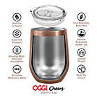 Alternate image 1 for Oggi&trade; Cheers&trade; Stainless Steel Wine Tumbler with Clear Lid in Red