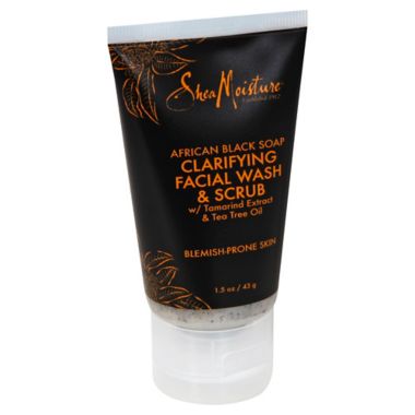 SheaMoisture&reg; 1.5 oz. African Black Soap Clarifying Facial Wash &amp; Scrub. View a larger version of this product image.
