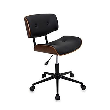 LumiSource&reg; Lombardi Office Chair in Walnut/Black. View a larger version of this product image.