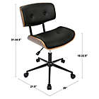 Alternate image 5 for LumiSource&reg; Lombardi Office Chair in Walnut/Black