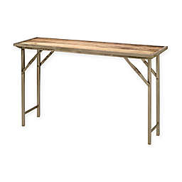 Wood Folding Campaign Console Table