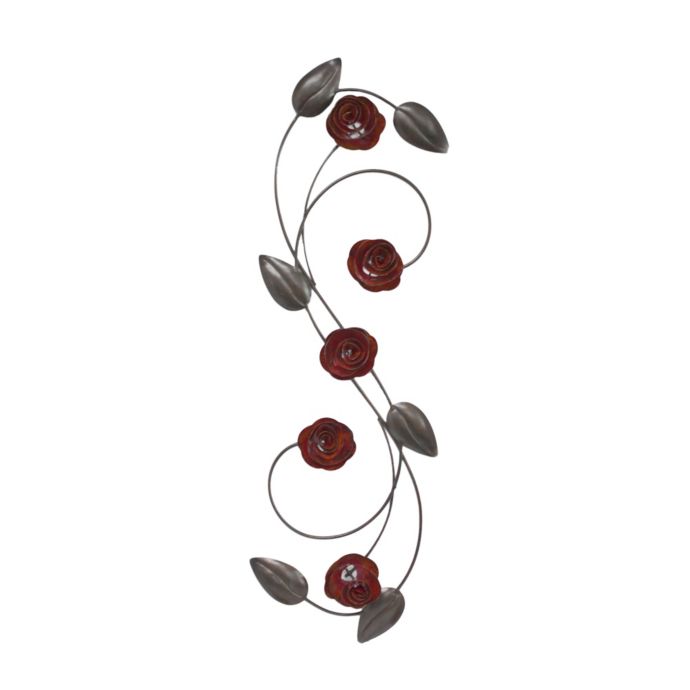 Erdman Red Roses Metal Scroll Wall Art Bed Bath Beyond