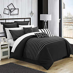 Chic Home Cranston 9-Piece Queen Comforter Set in Black