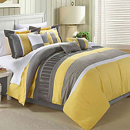Chic Home Elijah 8-Piece King Comforter Set in Yellow
