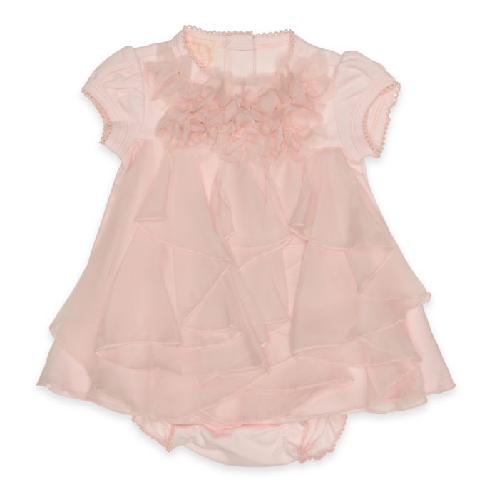 Baby Biscotti 2Piece Beloved Roses Tulle Dress and Bloomer Set in Pink