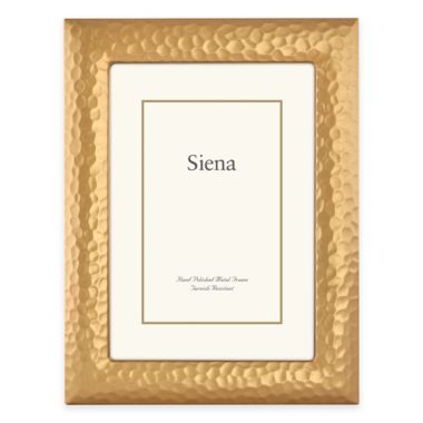 Siena Metallics 8-Inch x 10-Inch Hammered Design Frame in Gold. View a larger version of this product image.