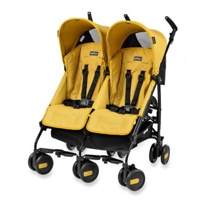 options lt double stroller yellow