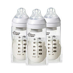 Tommee Tippee Pump and Go 3-Pack Breastmilk Pouch Bottles in Clear