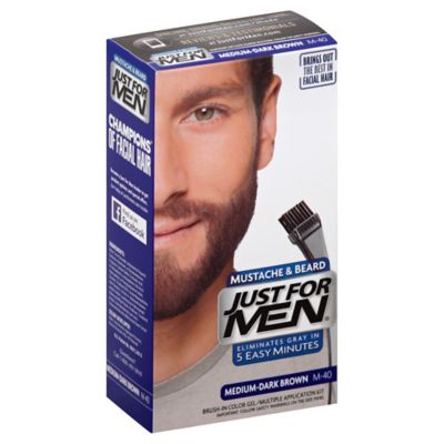 Just For Men Mustache And Beard Brush In Color Gel In Medium Dark