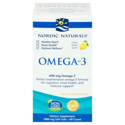 Nordic Naturals&reg; 60-Count Omega-3 Lemon Soft Gel Supplement