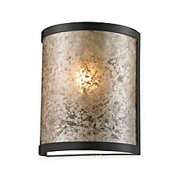 Elk Lighting Mica 9-Inch 1-Light Wall Sconce in Oil-Rubbed Bronze with Glass Shade