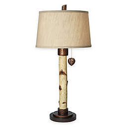 Pacific Coast® Lighting Birch Tree Table Lamp with Tapered Drum Shade