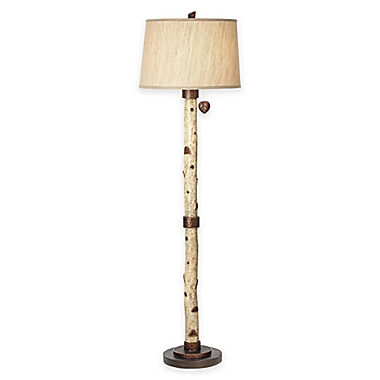 Pacific Coast&reg; Lighting Birch Tree Floor Lamp with Tapered Drum Shade. View a larger version of this product image.