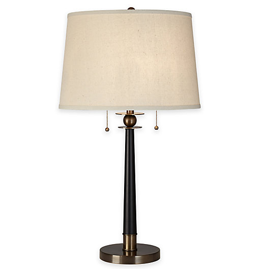 Alternate image 1 for Pacific Coast® Lighting City Heights Table Lamp with Tapered Drum Shade in Bronze