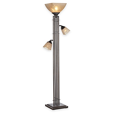 Pacific Coast&reg; Lighting City Lines 3-Light Torchiere in Bronze. View a larger version of this product image.