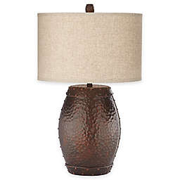 Pacific Coast® Lighting Emory Faux Metal Barrel Table Lamp in Antique Copper
