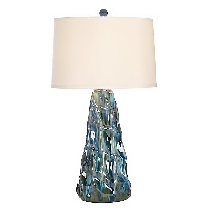 Pacific Coast Lighting Salt Water Taffy Table Lamp In Turquoise With Faux Silk Shade Bed Bath Beyond Shop for salt lamp at bed bath and beyond canada. bed bath beyond