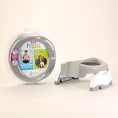 Potette Plus 2-in-1 Travel Potty and Trainer Seat in Grey. View a larger version of this product image.